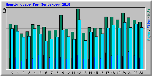 Hourly usage for September 2018