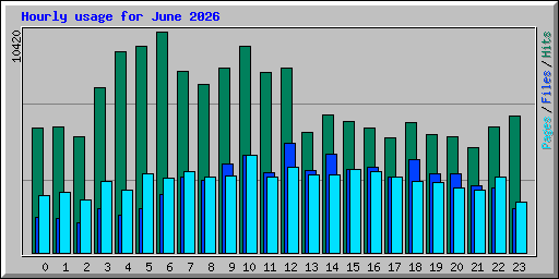 Hourly usage for June 2026