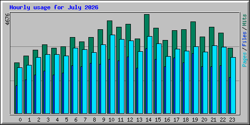 Hourly usage for July 2026